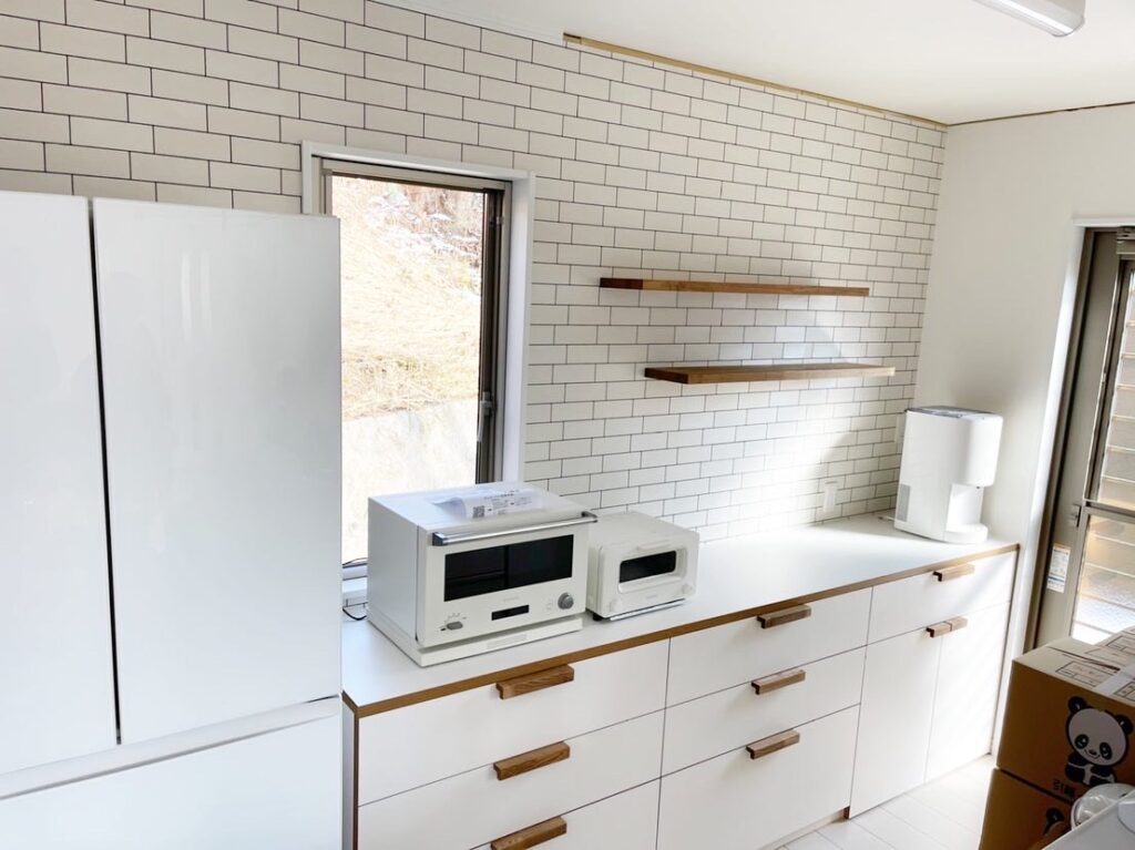 造作キッチンバック